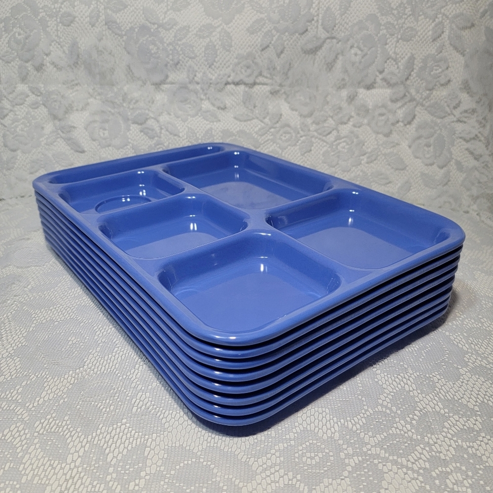 Set of 8 Melamine Ware 6-Compartment Cafeteria TV Trays | Ever Unison PY-36×25cm - Picture 9 of 17